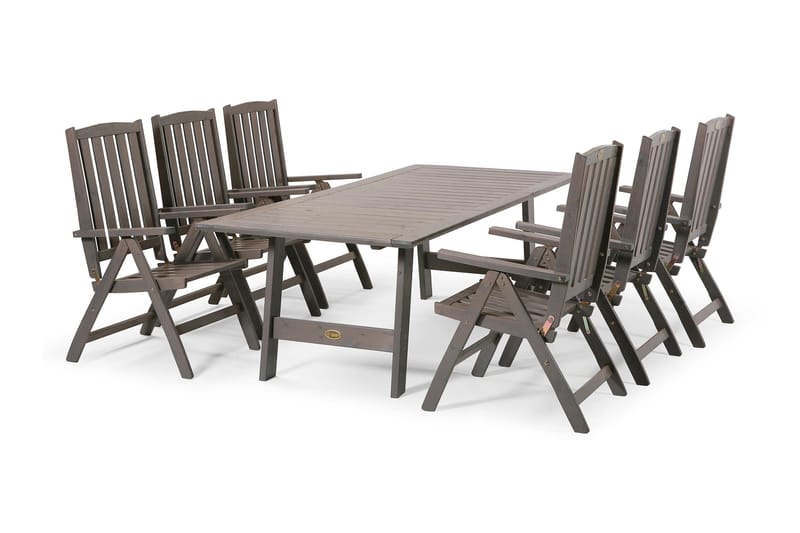 CECILIA BORD 100X165(225/285)CM GRÅ - grålasert furu - Hagemøbler - Hagebord - Spisebord ute