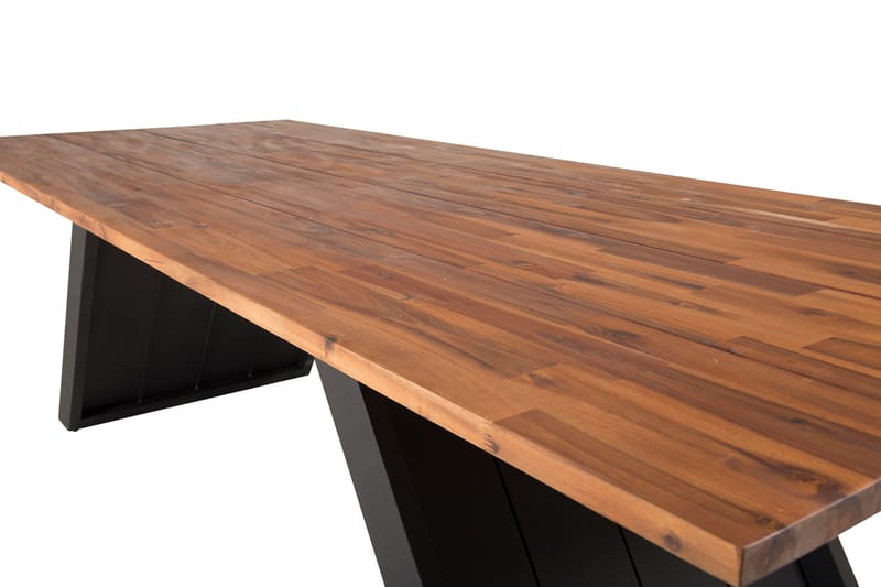 Doory Spisebord 250 cm Svart/Brun - Venture Home - Spisebord ute