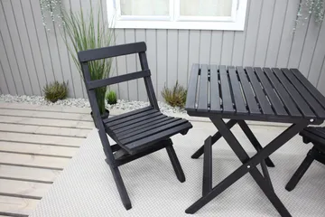 Edilma Klaffebord 65 cm - Kaffesvart - Hagemøbler - Hagebord - Spisebord ute