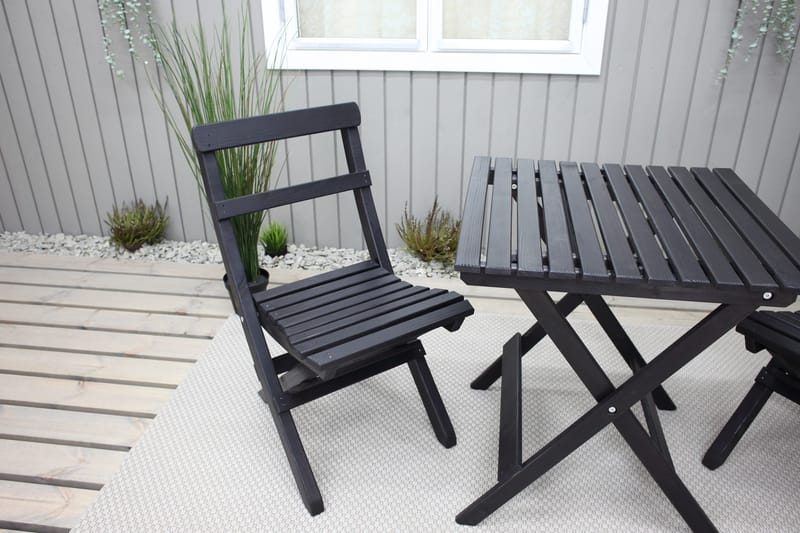 Edilma Klaffebord 65 cm - Kaffesvart - Hagemøbler - Hagebord - Spisebord ute