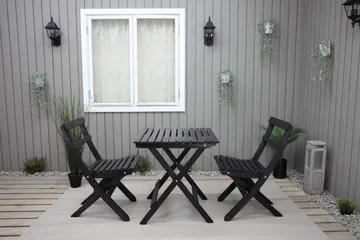 Edilma Klaffebord 65 cm - Kaffesvart - Hagemøbler - Hagebord - Spisebord ute