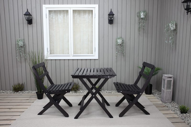 Edilma Klaffebord 65 cm - Kaffesvart - Hagemøbler - Hagebord - Spisebord ute