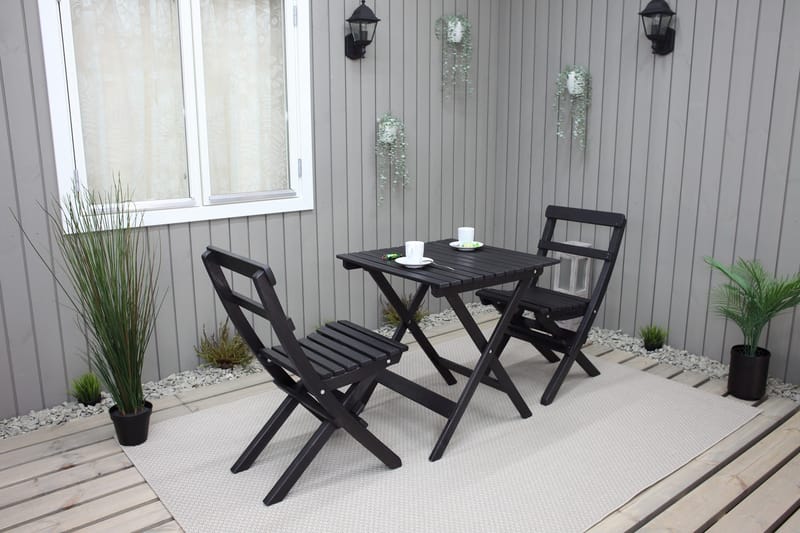 Edilma Klaffebord 65 cm - Kaffesvart - Hagemøbler - Hagebord - Spisebord ute