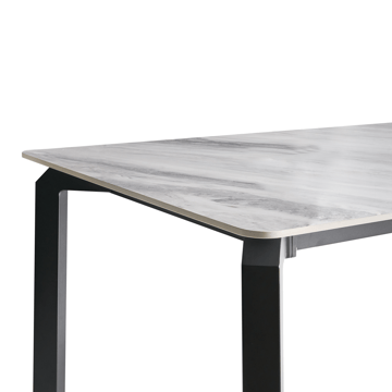 Spisebord utendørs Feletto 90x180 cm Stein - Grå/Svart - Hagemøbler - Hagebord - Spisebord ute