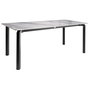 Spisebord utendørs Feletto 90x180 cm Stein - Grå/Svart - Hagemøbler - Hagebord - Spisebord ute