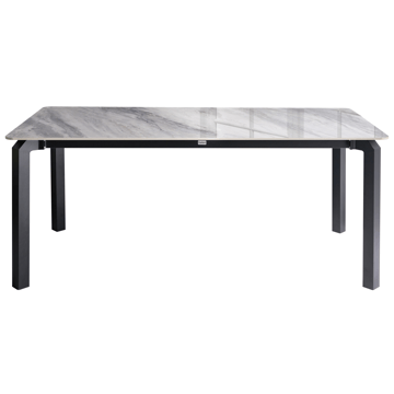 Spisebord utendørs Feletto 90x180 cm Stein - Grå/Svart - Hagemøbler - Hagebord - Spisebord ute