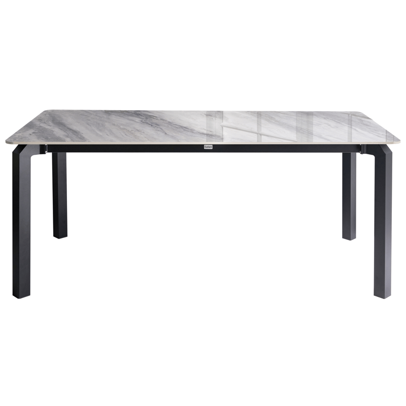 Spisebord utendørs Feletto 90x180 cm Stein - Grå/Svart - Hagemøbler - Hagebord - Spisebord ute