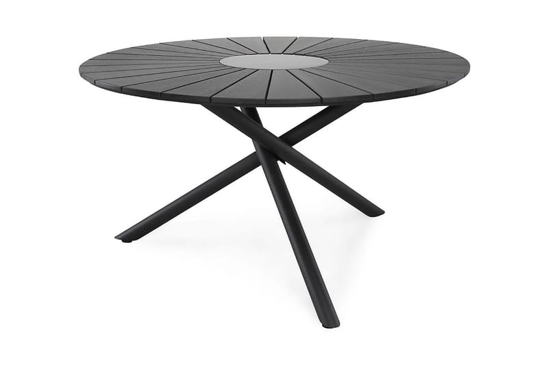 Finnhamn Spisebord 140 cm Rundt - Svart - Hagemøbler - Hagebord - Spisebord ute