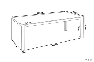 Grosseto Hagebord 180 cm - Grå - Hagemøbler - Hagebord - Spisebord ute