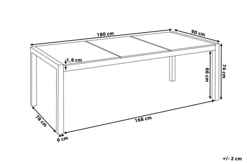 Grosseto Hagebord 180 cm - Svart - Hagemøbler - Hagebord - Spisebord ute