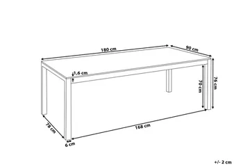 Grosseto Hagebord 180 cm - Svart - Hagemøbler - Hagebord - Spisebord ute