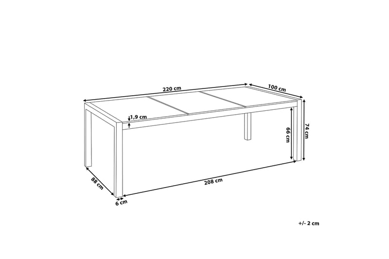 Grosseto Hagebord 220 cm - Transparent - Hagemøbler - Hagebord - Spisebord ute