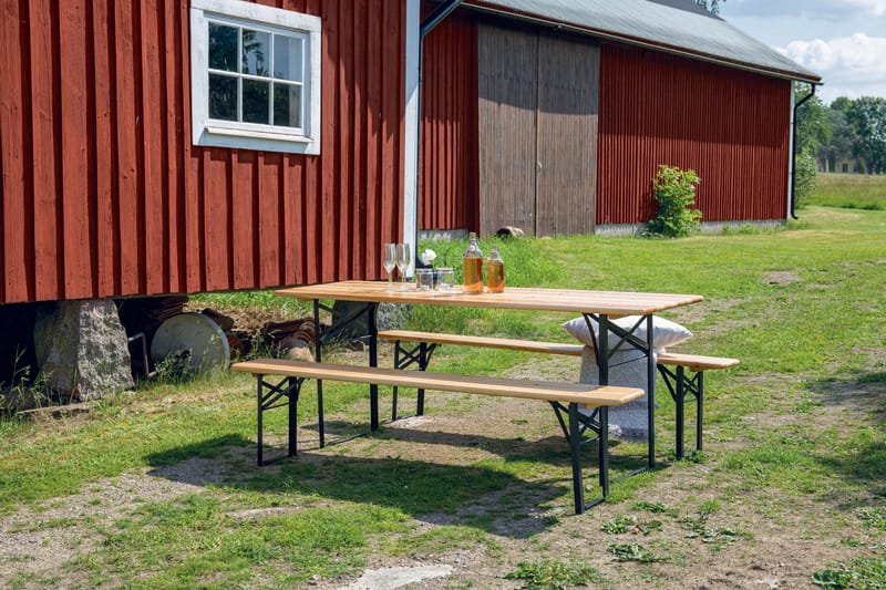 Guniess Piknikbord Sammenleggbart - Svart/Natur - Hagemøbler - Hagebord - Spisebord ute