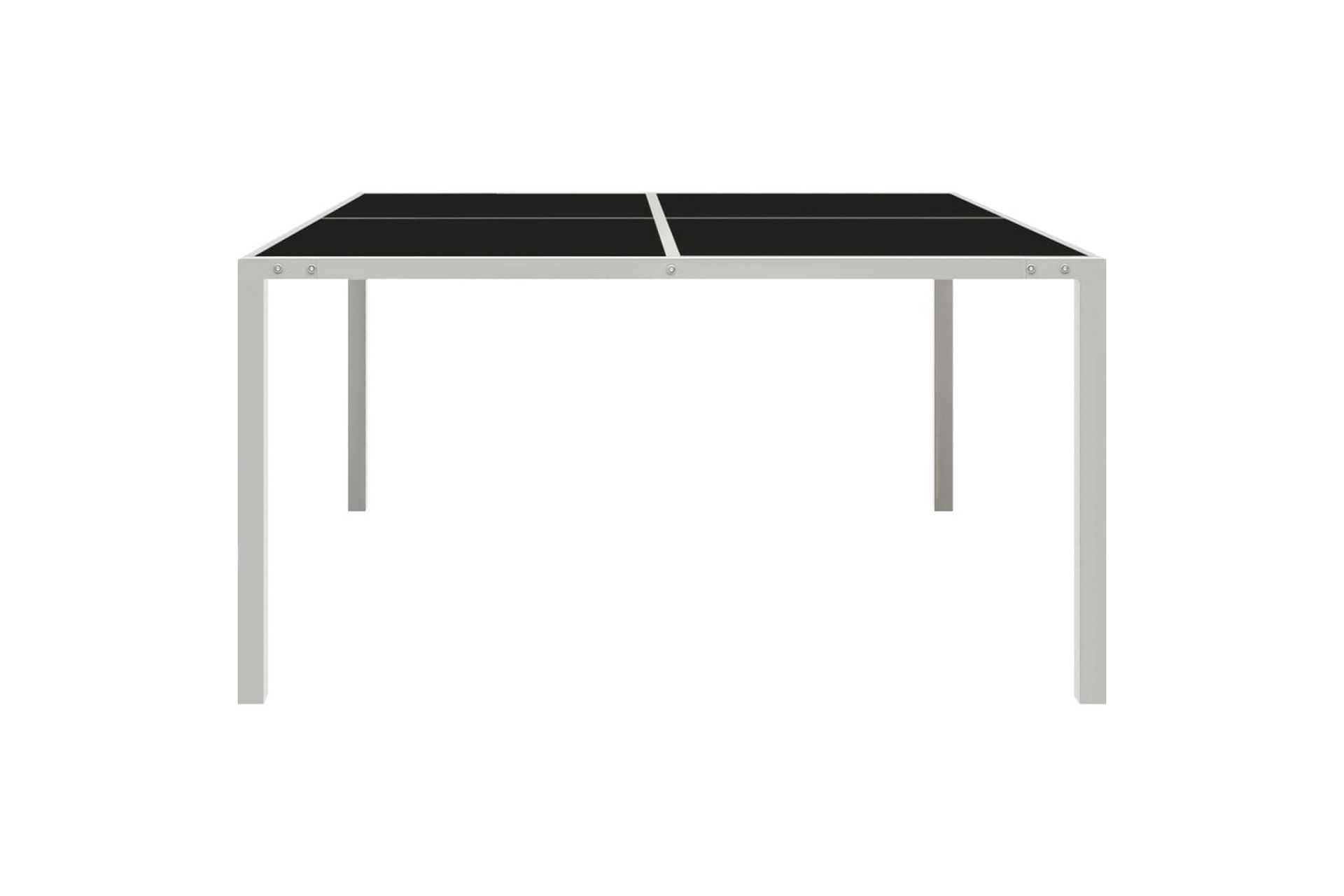 Hagebord 130x130x72 cm stål og glass grå - Grå - Hagemøbler - Hagebord - Spisebord ute