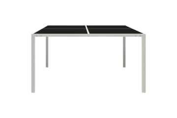 Hagebord 130x130x72 cm stål og glass grå - Grå - Hagemøbler - Hagebord - Spisebord ute