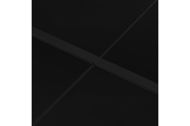 Hagebord 130x130x72 cm stål og glass svart - Svart - Hagemøbler - Hagebord - Spisebord ute