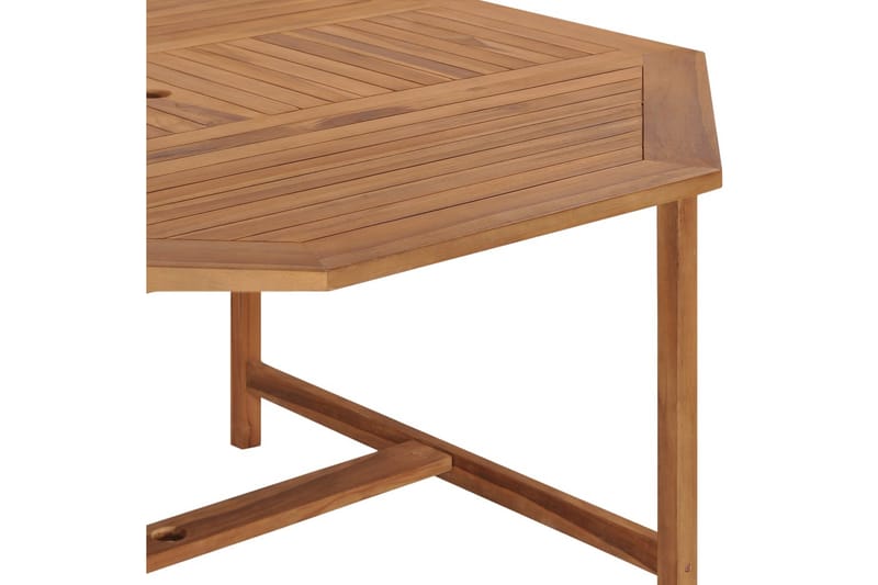 Hagebord 150x150x75 cm heltre teak - Brun - Hagemøbler - Hagebord - Spisebord ute