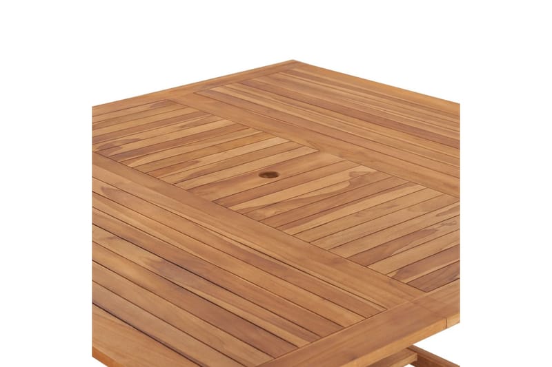Hagebord 150x150x76 cm heltre teak - Brun - Hagemøbler - Hagebord - Spisebord ute