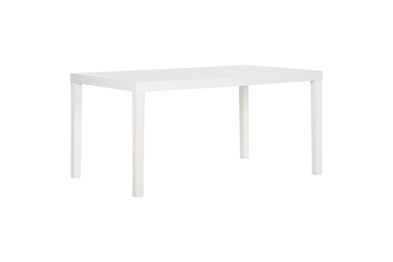 Hagebord 150x90x72 cm PP hvit - Hvit - Hagemøbler - Hagebord - Spisebord ute
