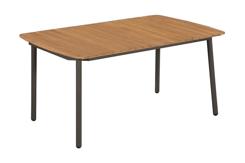 Hagebord 150x90x72cm heltre akasie og stål - Akasie - Hagemøbler - Hagebord - Spisebord ute