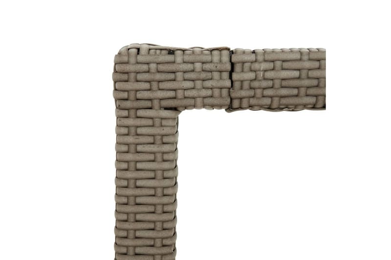 Hagebord 150x90x75 cm herdet glass og polyrotting beige - Beige - Hagemøbler - Hagebord - Spisebord ute
