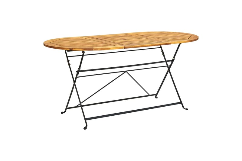 Hagebord 160x85x74 cm heltre akasie oval - Brun - Hagemøbler - Hagebord - Spisebord ute