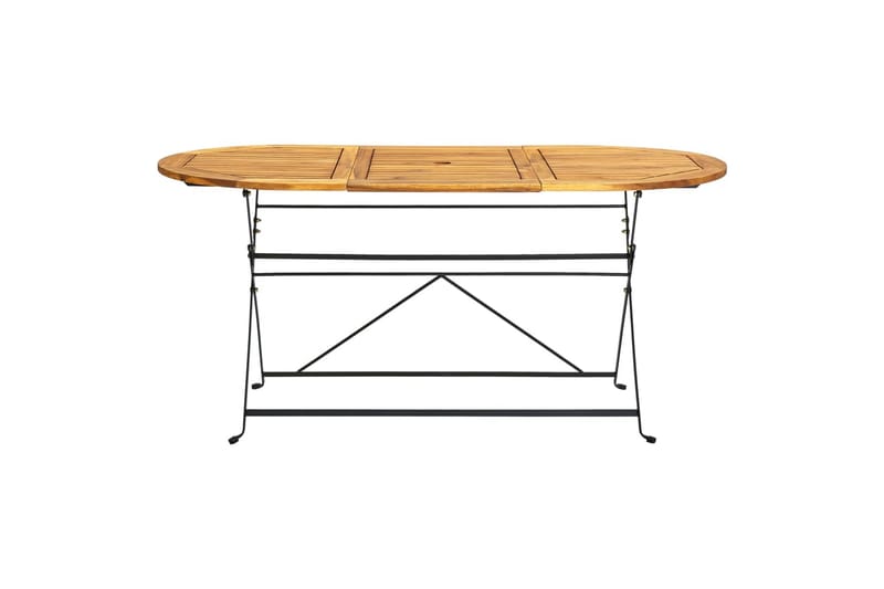Hagebord 160x85x74 cm heltre akasie oval - Brun - Hagemøbler - Hagebord - Spisebord ute