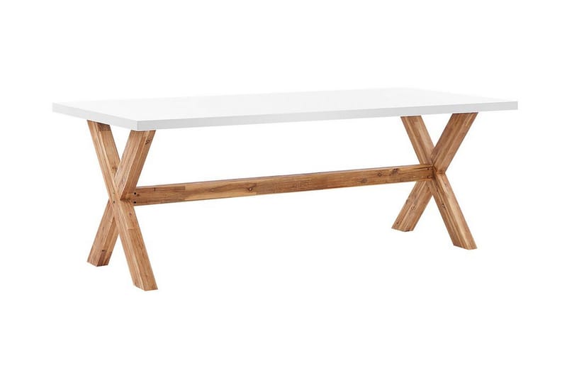 Hagebord 200 x 100 cm hvit OLBIA - hvit - Hagemøbler - Hagebord - Spisebord ute