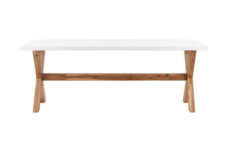 Hagebord 200 x 100 cm hvit OLBIA - hvit - Hagemøbler - Hagebord - Spisebord ute