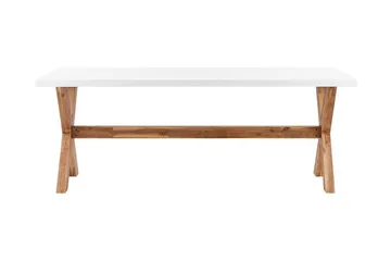 Hagebord 200 x 100 cm hvit OLBIA - hvit - Hagemøbler - Hagebord - Spisebord ute