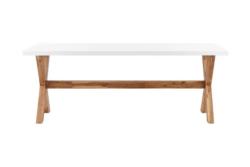 Hagebord 200 x 100 cm hvit OLBIA - hvit - Hagemøbler - Hagebord - Spisebord ute
