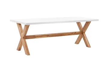 Hagebord 200 x 100 cm hvit OLBIA - hvit - Hagemøbler - Hagebord - Spisebord ute