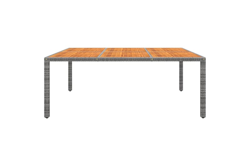 Hagebord 200x150x75 cm akasie og polyrotting grå - Grå - Hagemøbler - Hagebord - Spisebord ute