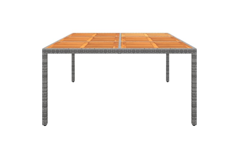 Hagebord 200x150x75 cm akasie og polyrotting grå - Grå - Hagemøbler - Hagebord - Spisebord ute