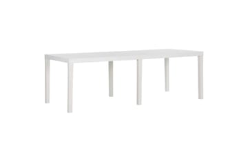 Hagebord 220x90x72 cm PP hvit - Hvit - Hagemøbler - Hagebord - Spisebord ute