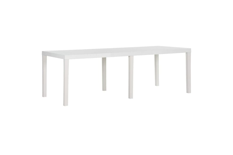 Hagebord 220x90x72 cm PP hvit - Hvit - Hagemøbler - Hagebord - Spisebord ute