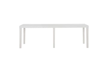 Hagebord 220x90x72 cm PP hvit - Hvit - Hagemøbler - Hagebord - Spisebord ute