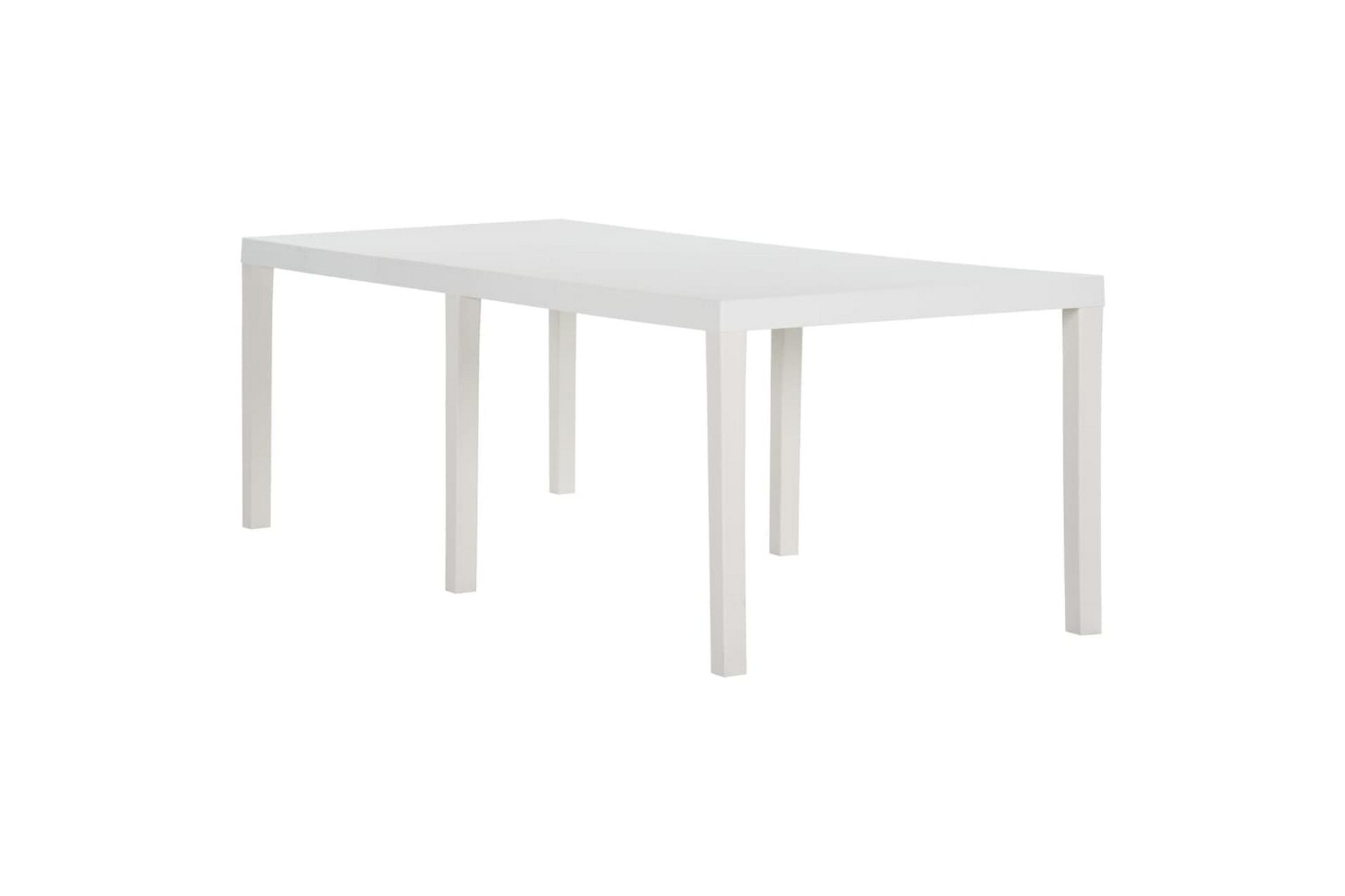 Hagebord 220x90x72 cm PP hvit - Hvit - Hagemøbler - Hagebord - Spisebord ute
