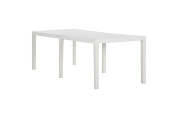 Hagebord 220x90x72 cm PP hvit - Hvit - Hagemøbler - Hagebord - Spisebord ute