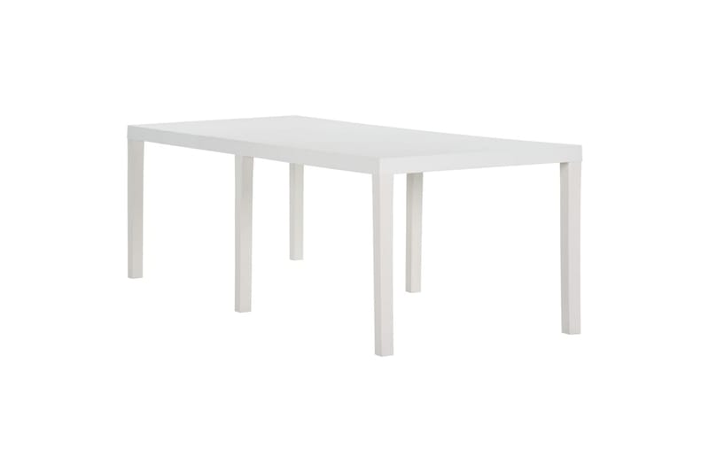Hagebord 220x90x72 cm PP hvit - Hvit - Hagemøbler - Hagebord - Spisebord ute