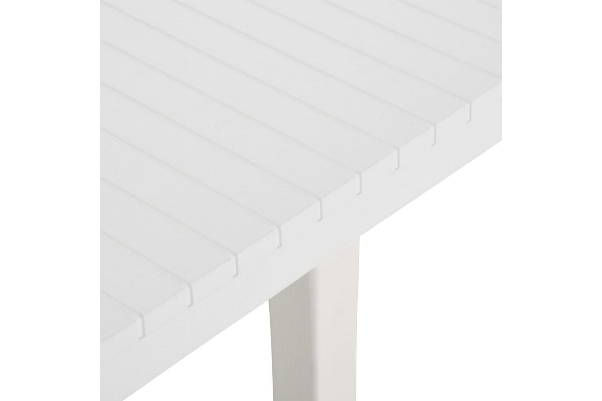 Hagebord 220x90x72 cm PP hvit - Hvit - Hagemøbler - Hagebord - Spisebord ute