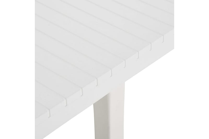 Hagebord 220x90x72 cm PP hvit - Hvit - Hagemøbler - Hagebord - Spisebord ute