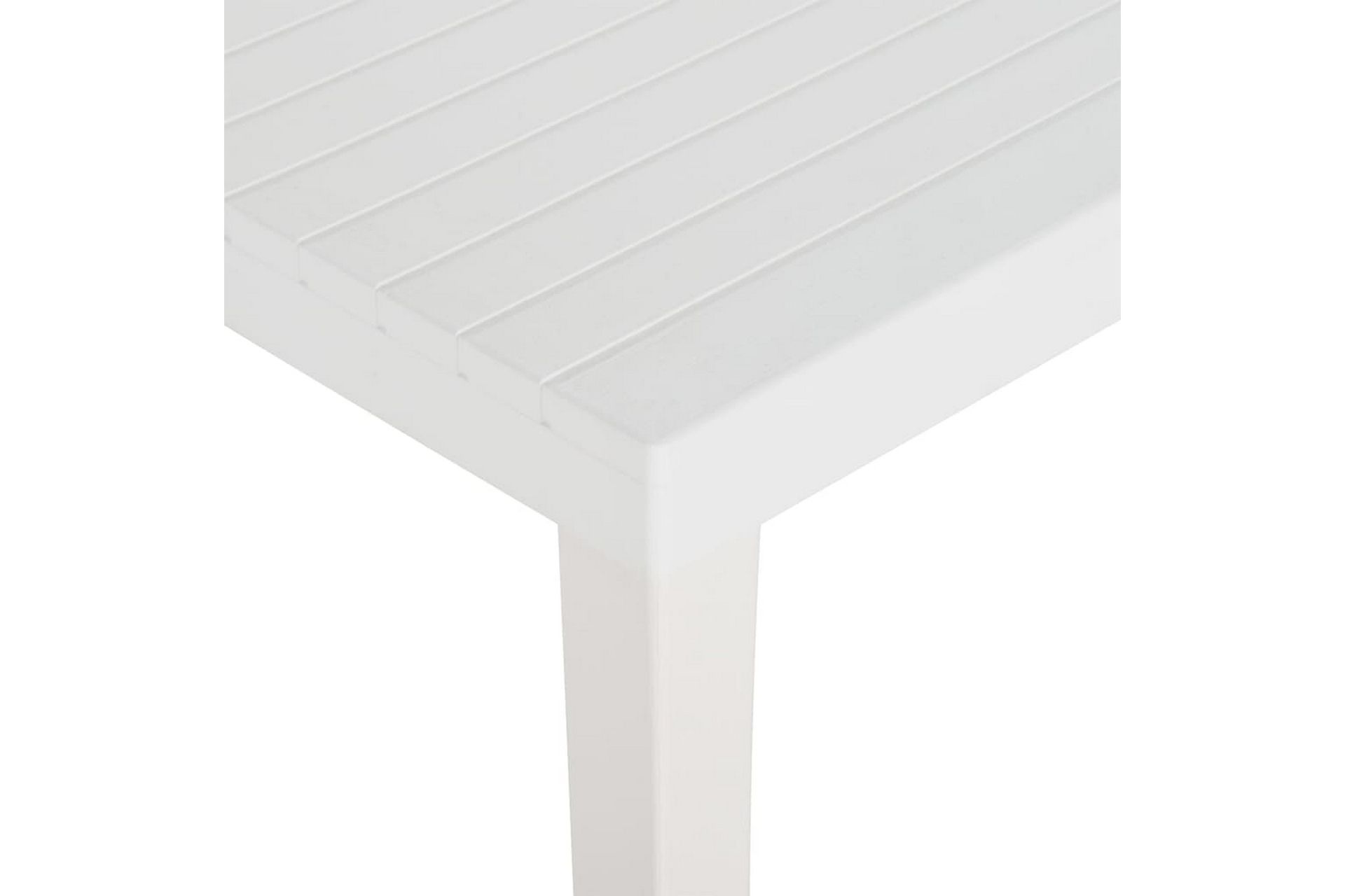 Hagebord 220x90x72 cm PP hvit - Hvit - Hagemøbler - Hagebord - Spisebord ute