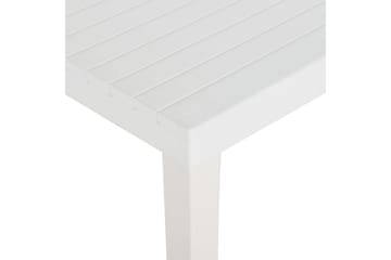Hagebord 220x90x72 cm PP hvit - Hvit - Hagemøbler - Hagebord - Spisebord ute