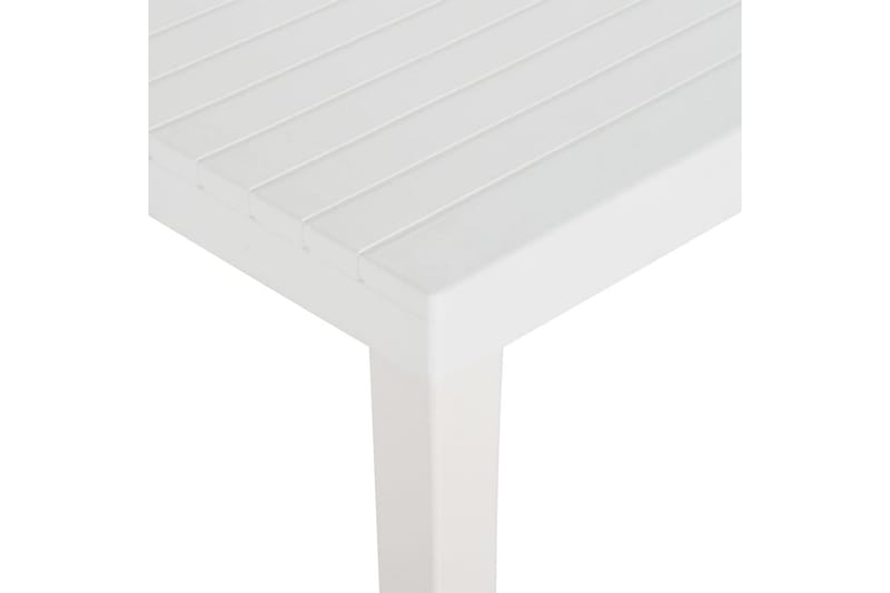 Hagebord 220x90x72 cm PP hvit - Hvit - Hagemøbler - Hagebord - Spisebord ute