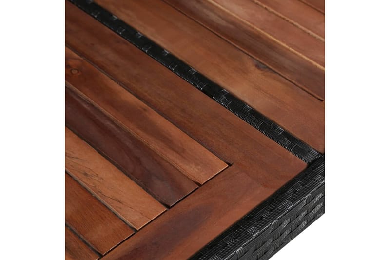 Hagebord 240x90x74 cm polyrotting og heltre akasie - Svart/Akasie - Hagemøbler - Hagebord - Spisebord ute