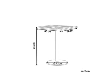 Hagebord 60 x 60 cm Lysebrun PALMI - Tre/natur - Hagemøbler - Hagebord - Spisebord ute