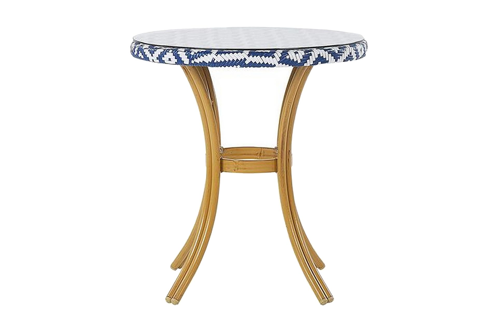 Hagebord 70 cm blå/Hvit mønster RIFREDDO - Blå