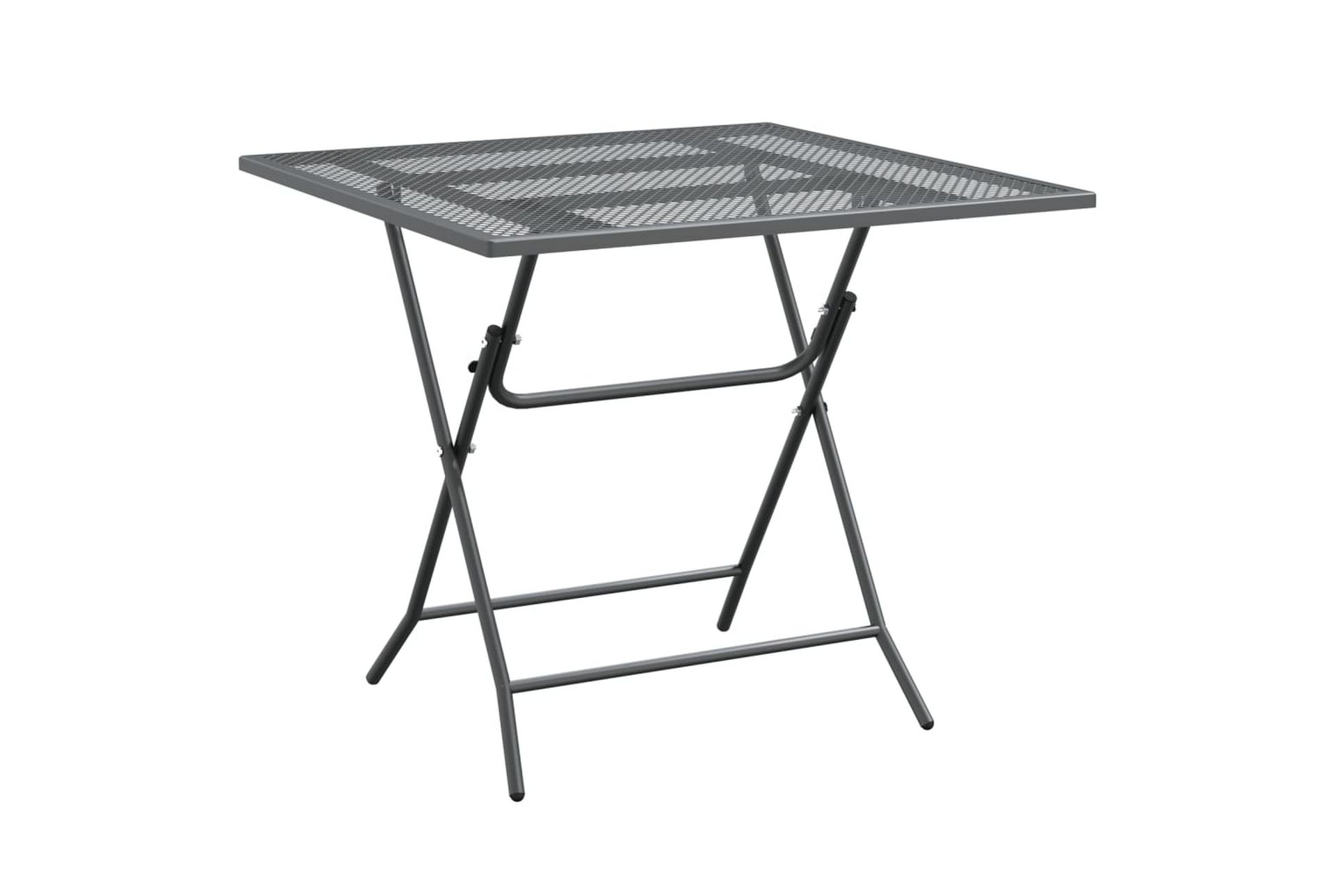 Hagebord 80x80x72 cm strekkmetall netting antrasitt - Antrasittgrå - Hagemøbler - Hagebord - Spisebord ute