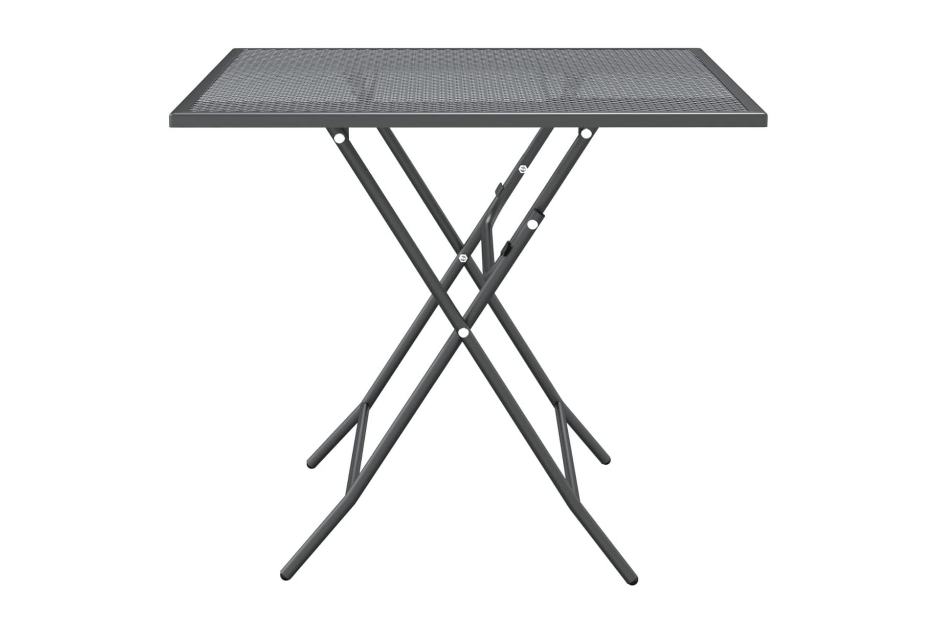 Hagebord 80x80x72 cm strekkmetall netting antrasitt - Antrasittgrå - Hagemøbler - Hagebord - Spisebord ute
